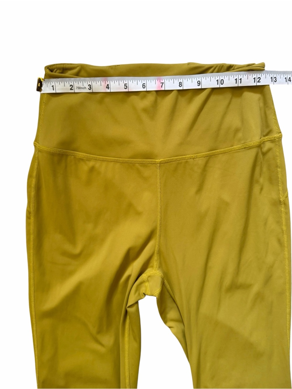 Lululemon Chartreuse Groove Super High-Rise Flare Pant Leggings size 8 - Picture 9 of 10